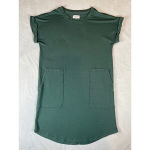 Lou & Grey Green Casual T Shirt Dress With Pockets Size Medium‎
